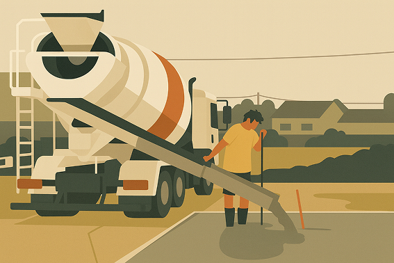 Betonáž přímo na místo zabudování – pozemní stavby