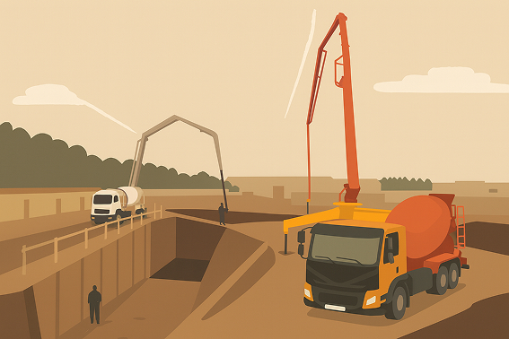 Betonáž přímo na místo zabudování – stavby mostů